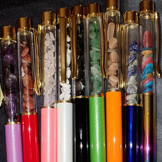 Natural crystal chipped pens - DejaMarah Crystal Therapy 