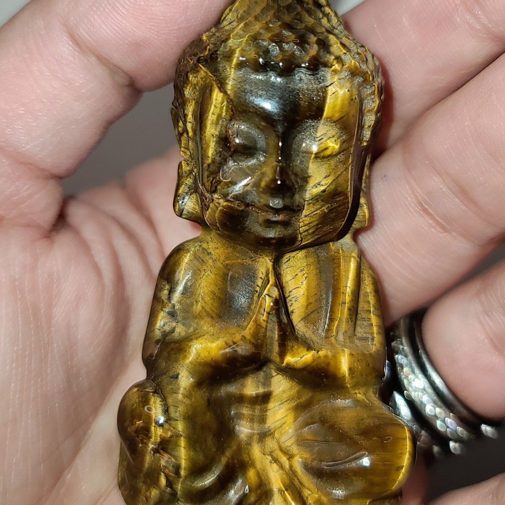 Tigers eye Buddha figurine - DejaMarah Crystal Therapy 