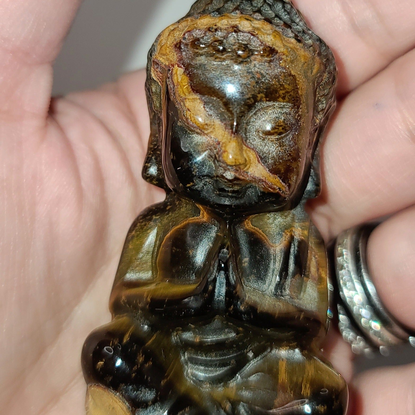 Tigers eye Buddha figurine - DejaMarah Crystal Therapy 