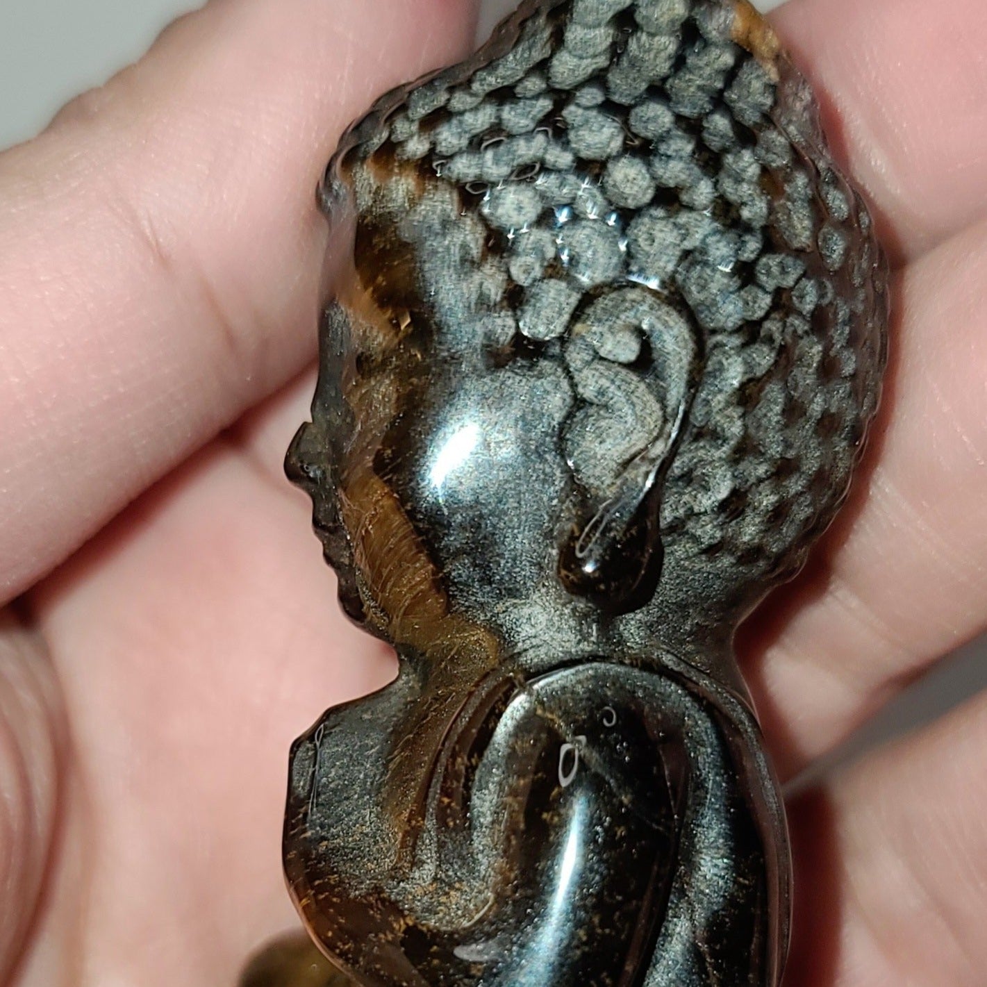 Tigers eye Buddha figurine - DejaMarah Crystal Therapy 