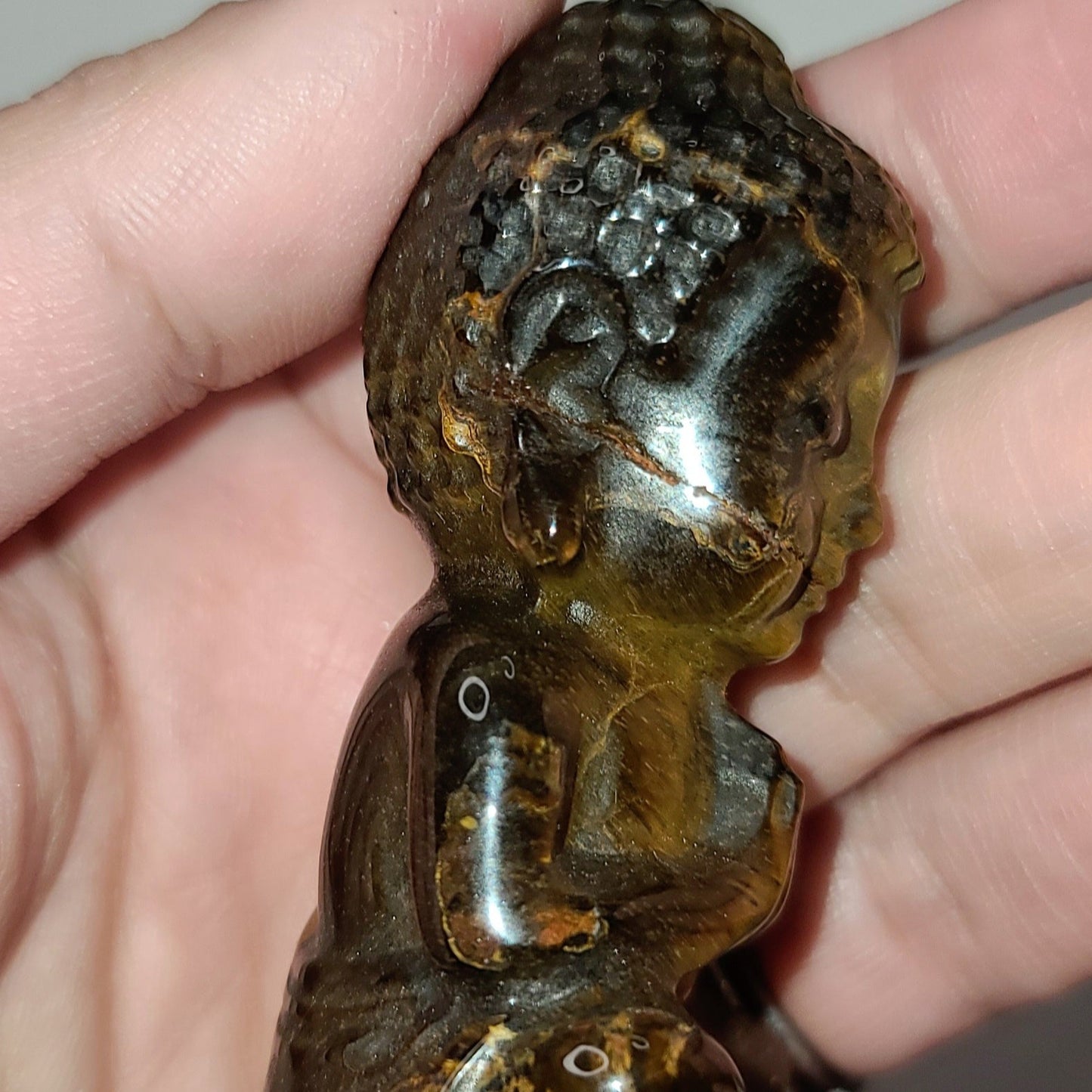 Tigers eye Buddha figurine - DejaMarah Crystal Therapy 