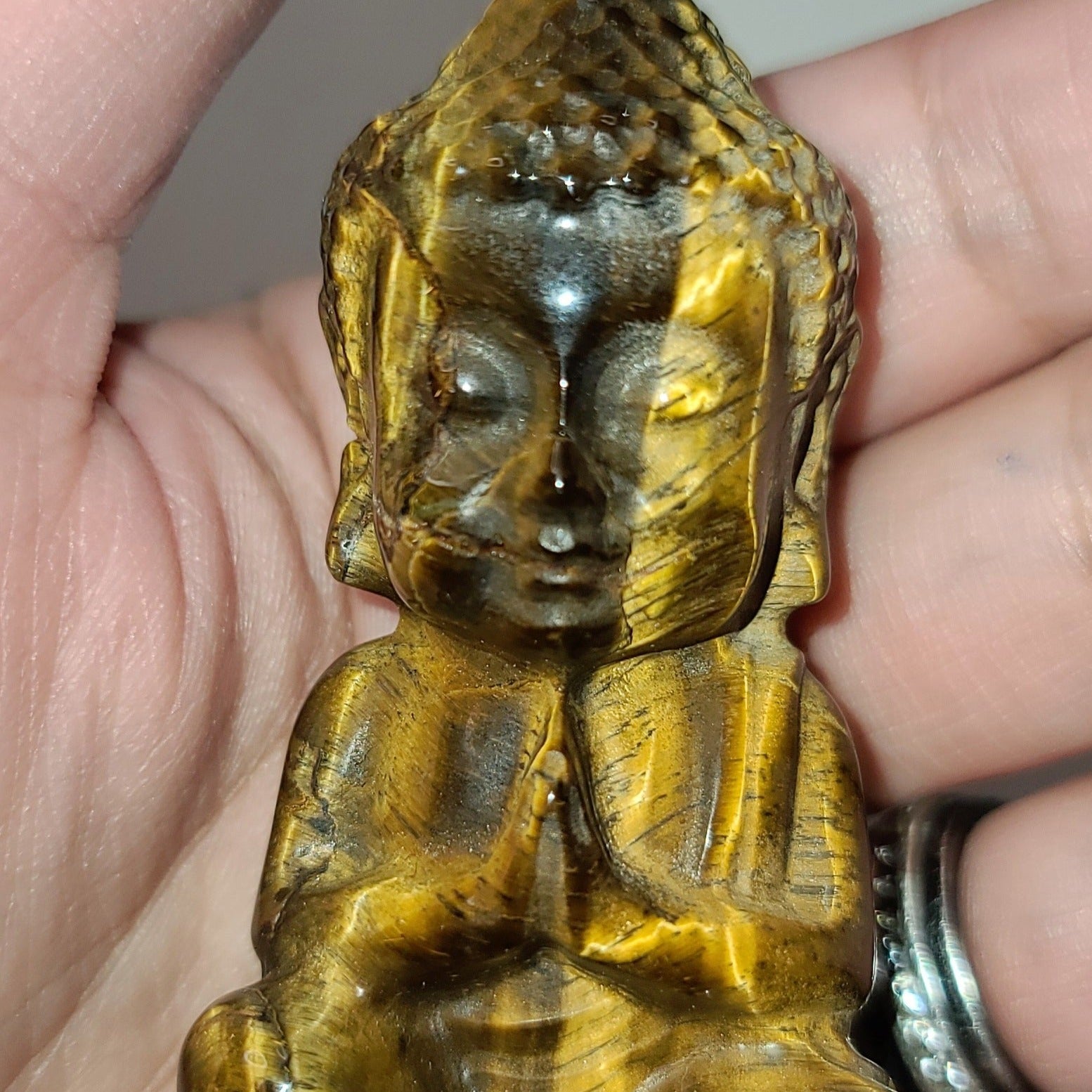 Tigers eye Buddha figurine - DejaMarah Crystal Therapy 