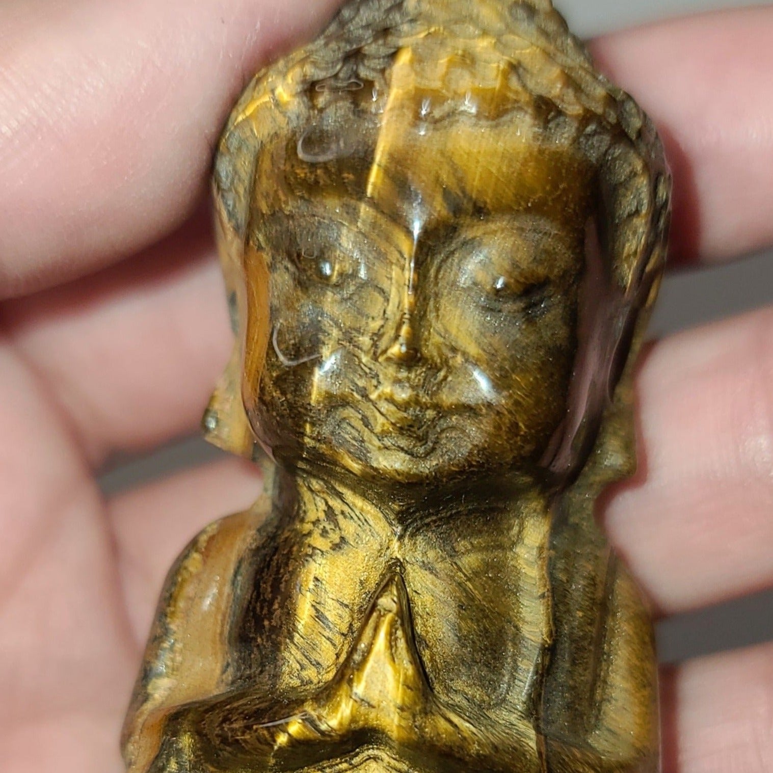 Tigers eye Buddha figurine - DejaMarah Crystal Therapy 