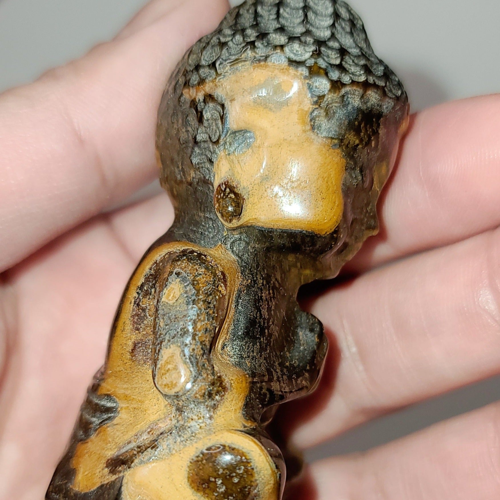 Tigers eye Buddha figurine - DejaMarah Crystal Therapy 