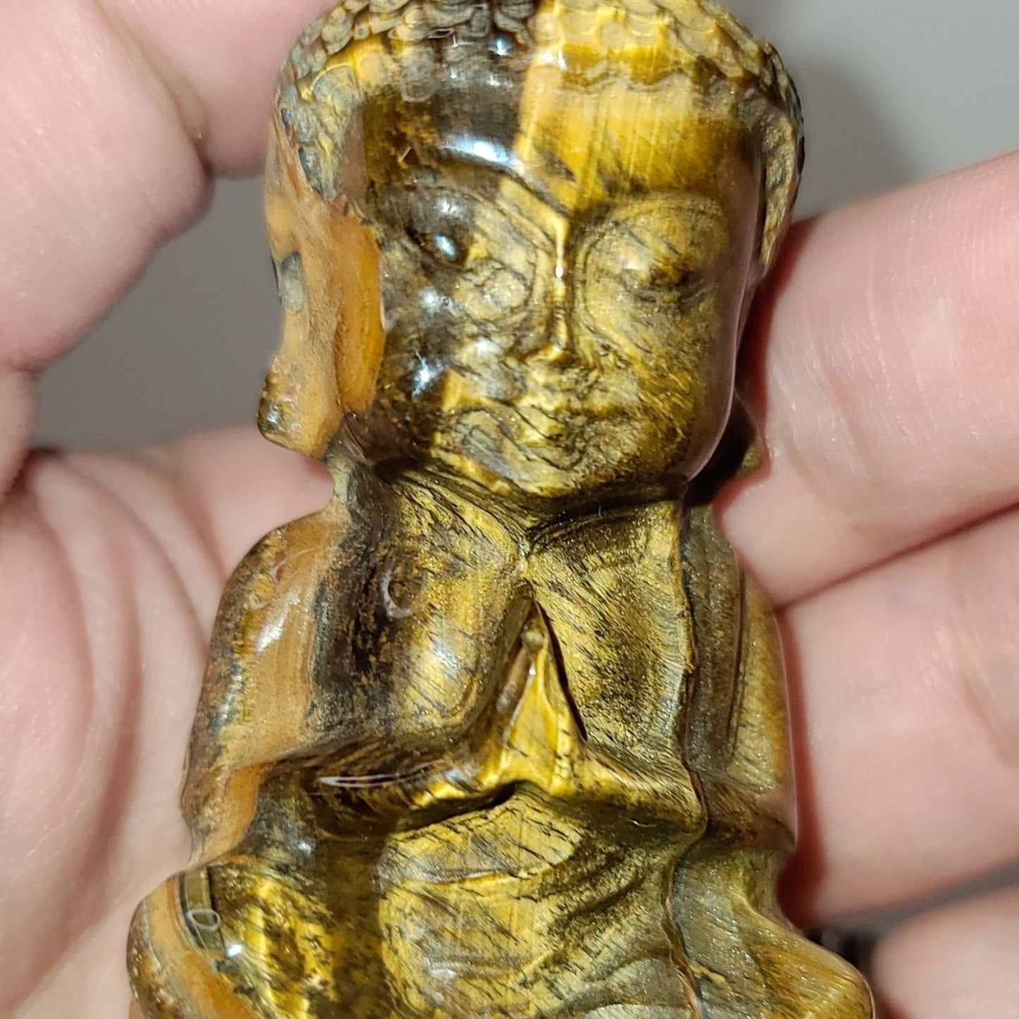 Tigers eye Buddha figurine - DejaMarah Crystal Therapy 