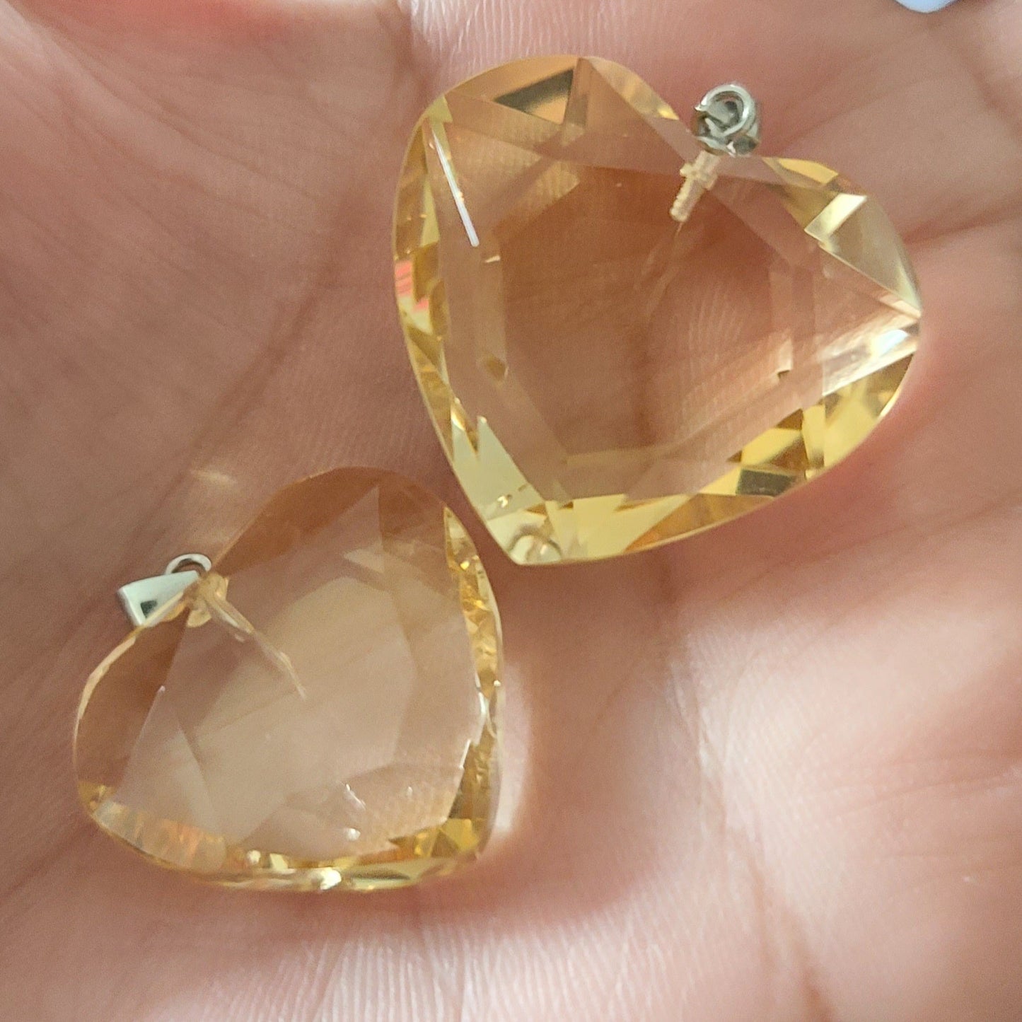 Citrine Heart Pendant - DejaMarah Crystal Therapy 