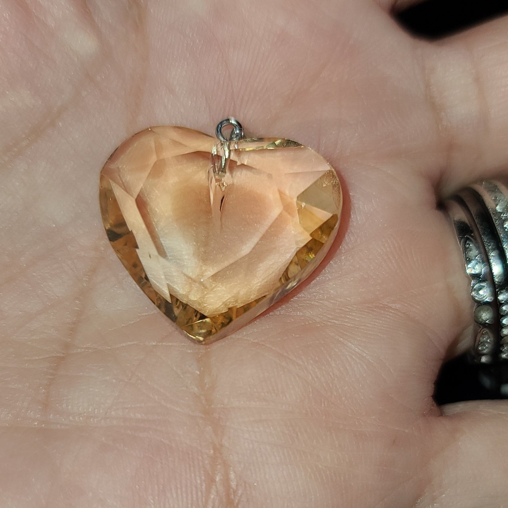 Citrine Heart Pendant - DejaMarah Crystal Therapy 