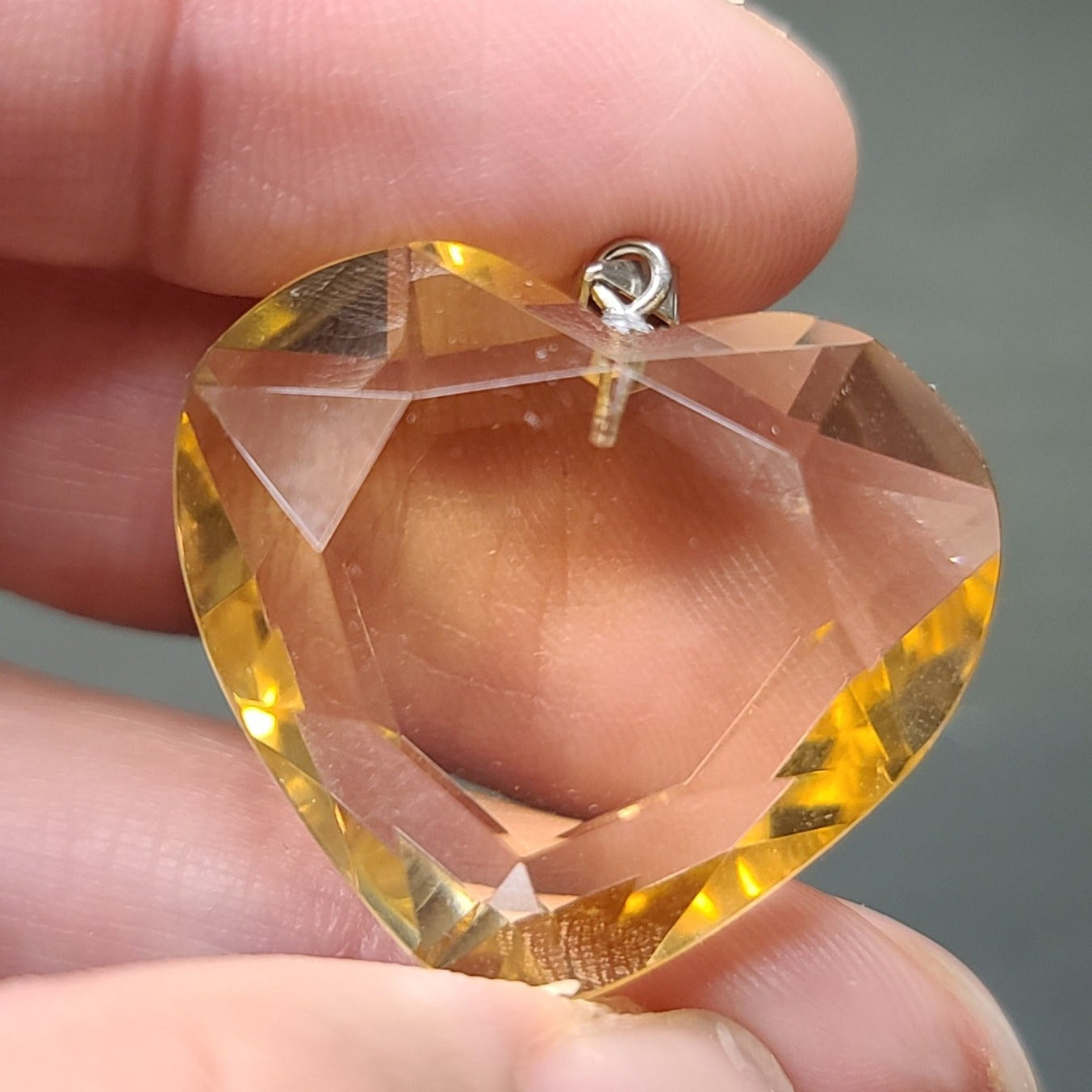 Citrine Heart Pendant - DejaMarah Crystal Therapy 