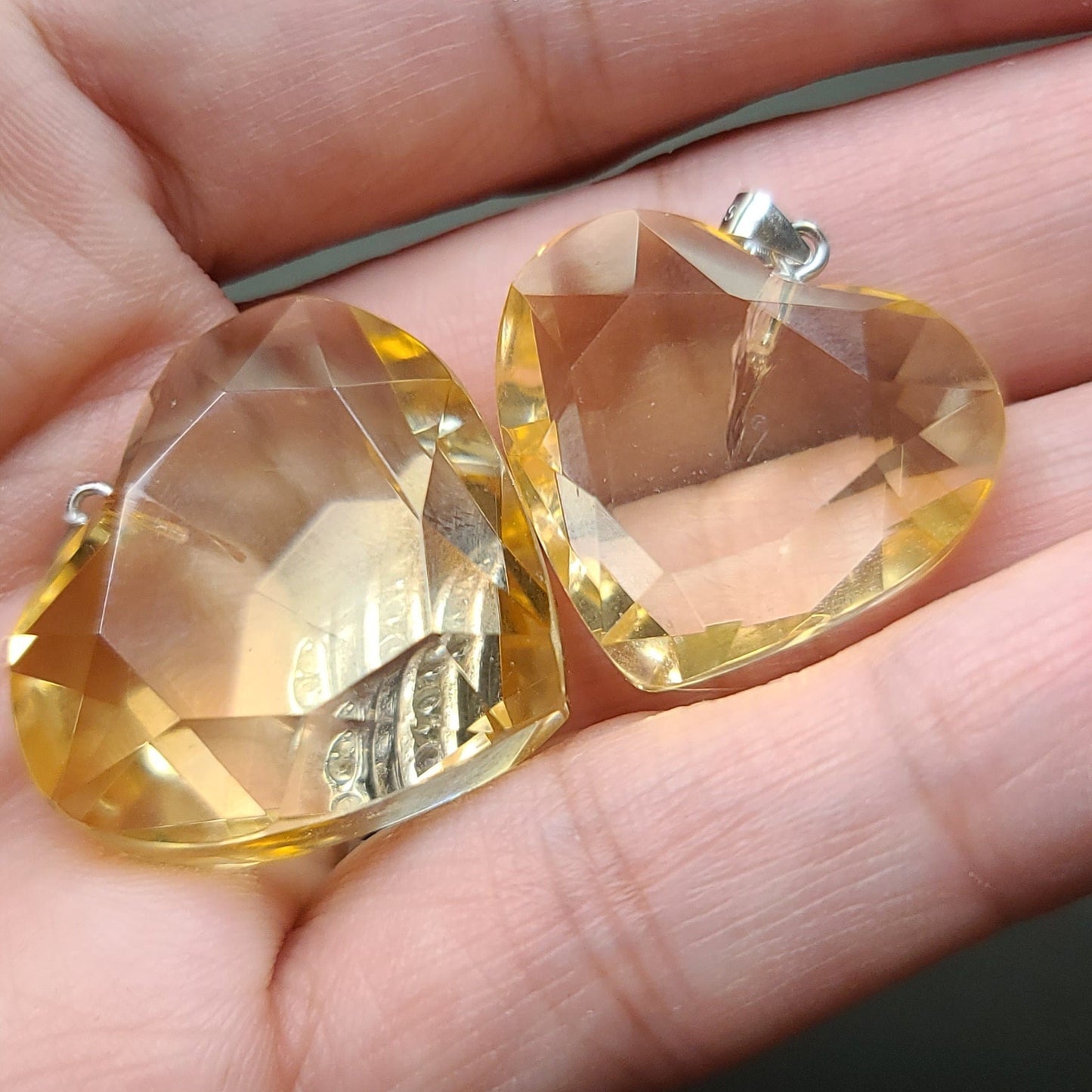 Citrine Heart Pendant - DejaMarah Crystal Therapy 